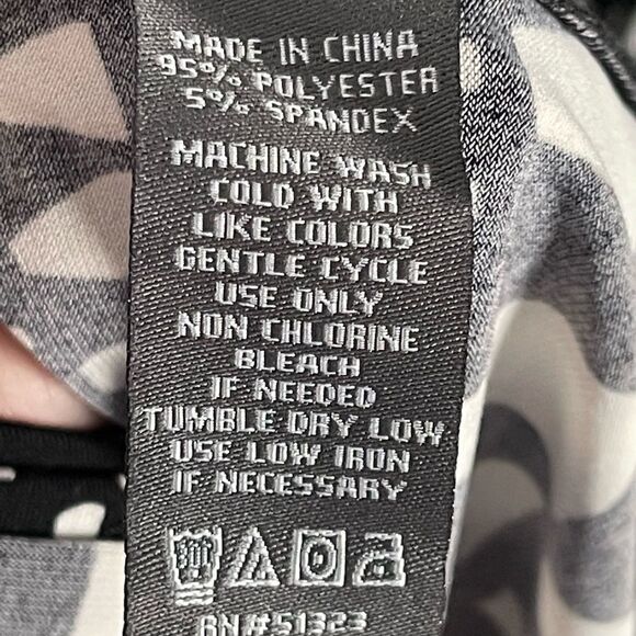 Vince Camuto Black & White Plus Size Geometric Dress Size 2X - Picture 11 of 11